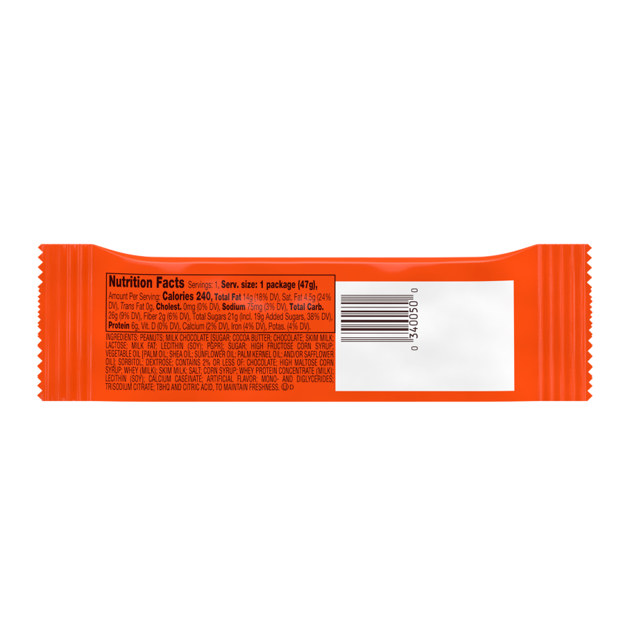 REESE'S NUTRAGEOUS Milk Chocolate Peanut Butter Candy Bar, 1.66 oz