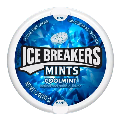 ICE BREAKERS Coolmint Sugar Free Mints, 1.5 oz puck