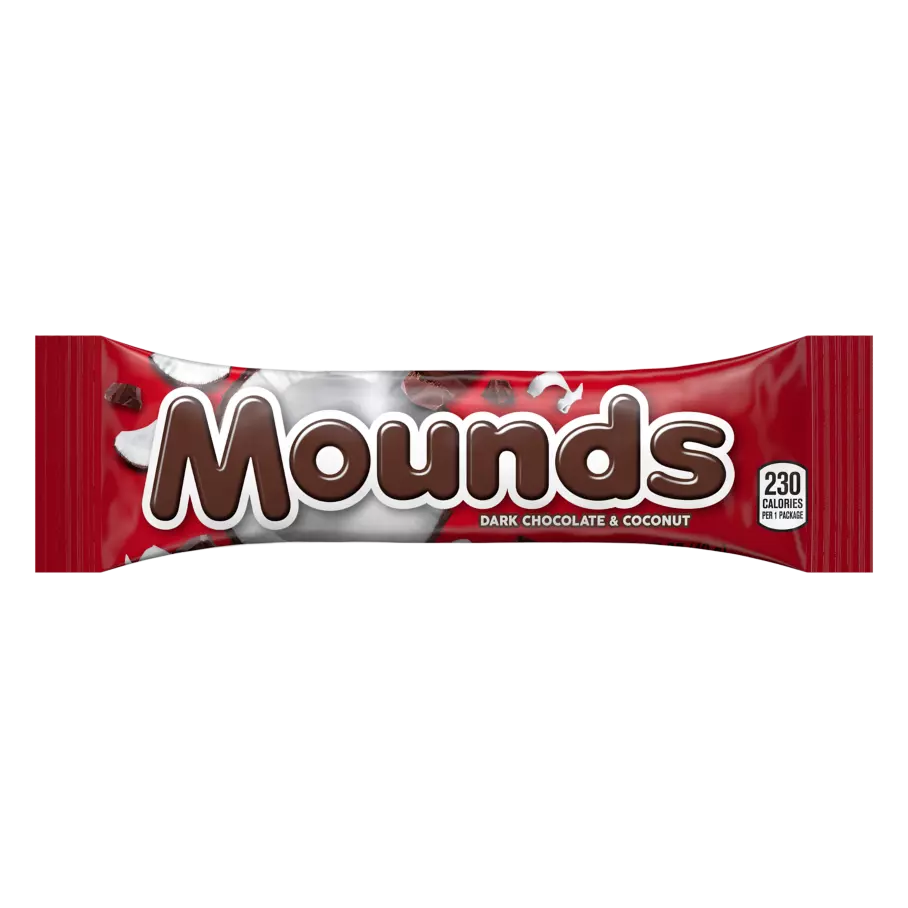 MOUNDS Dark Chocolate and Coconut Candy Bar, 1.75 oz - Front of Package