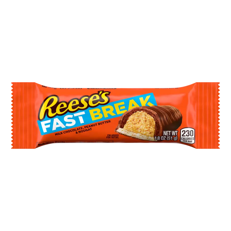 Reese's Fast Break Milk Chocolate Peanut Butter Candy Bar, 1.8 Oz