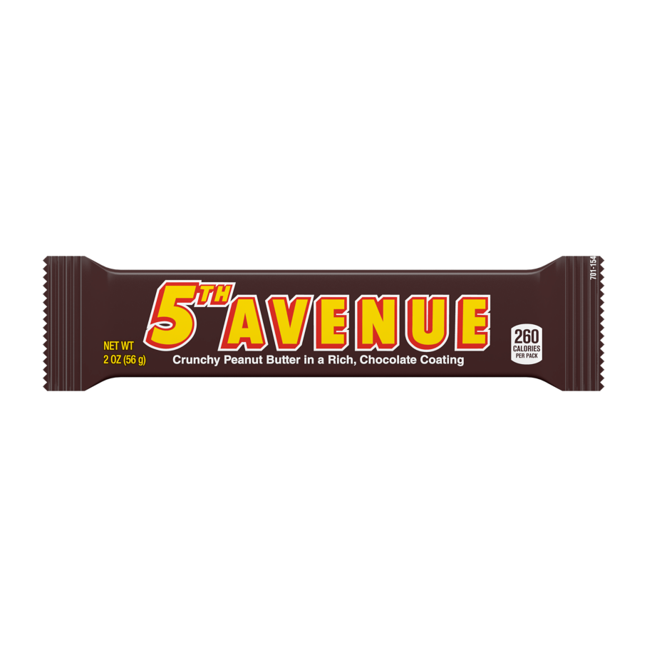 5TH AVENUE Crunchy Peanut Butter in Chocolate Candy Bar, 2 oz - Front of Package