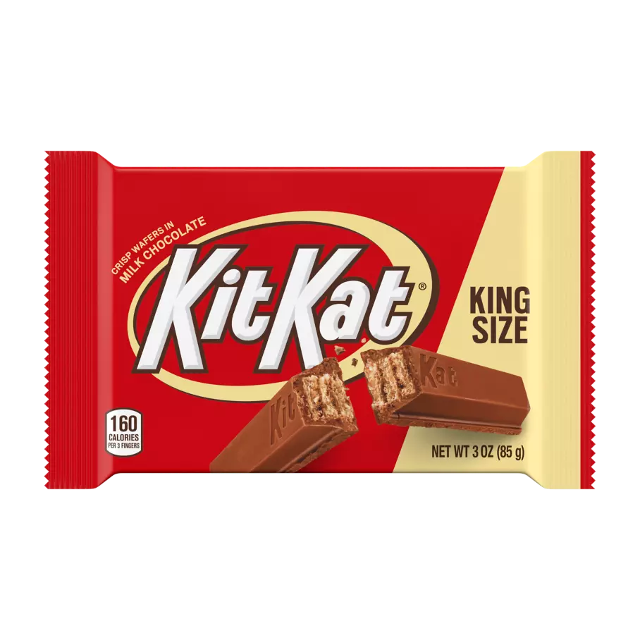 KIT KAT® Milk Chocolate King Size Candy Bars, 3 oz, 4 pack - Out of Package