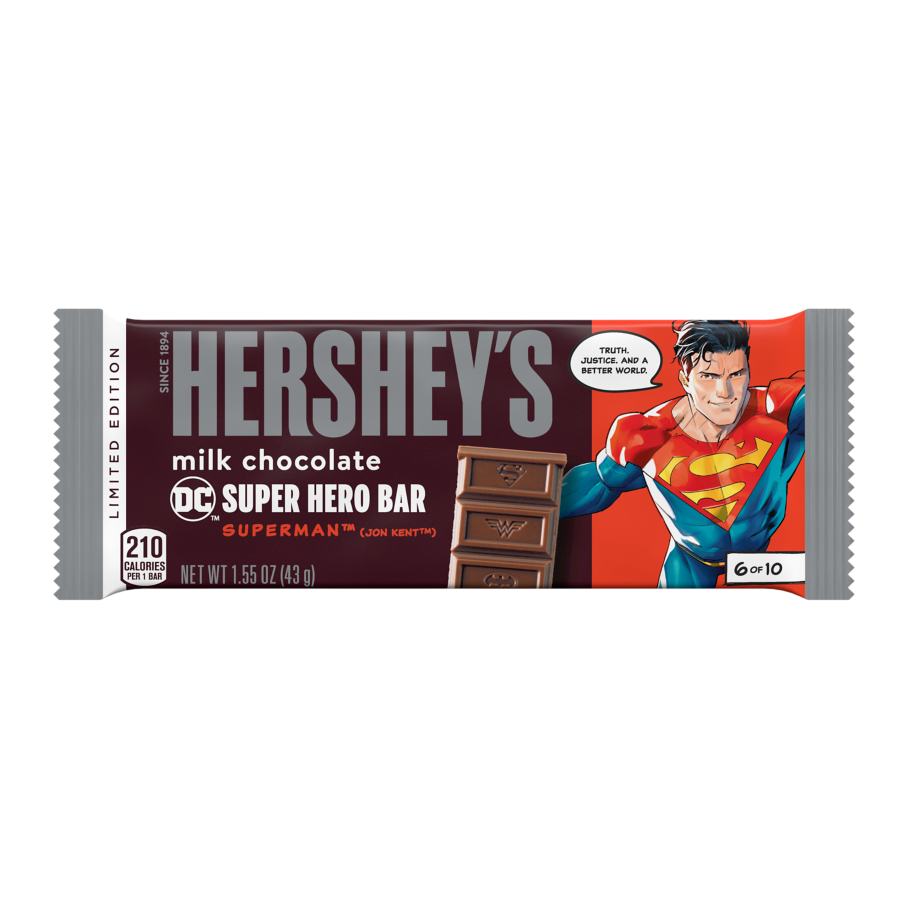 HERSHEY'S Milk Chocolate DC Super Hero Candy Bar,  oz