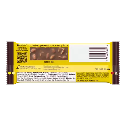  HERSHEY'S MR. GOODBAR Chocolate with Peanuts Candy Bars, 1.75  oz (36 Count) : Grocery & Gourmet Food