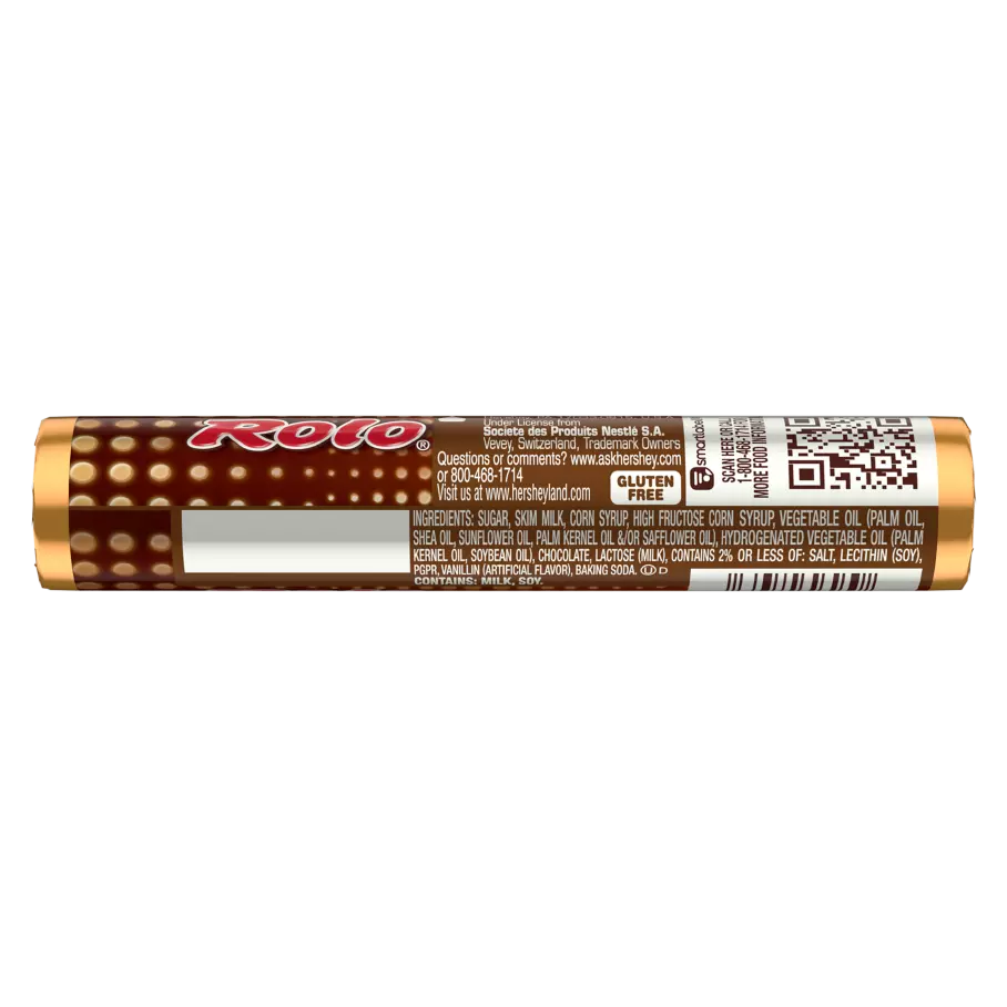 ROLO® Creamy Caramels in Rich Chocolate Candy, 1.7 oz roll - Back of Package