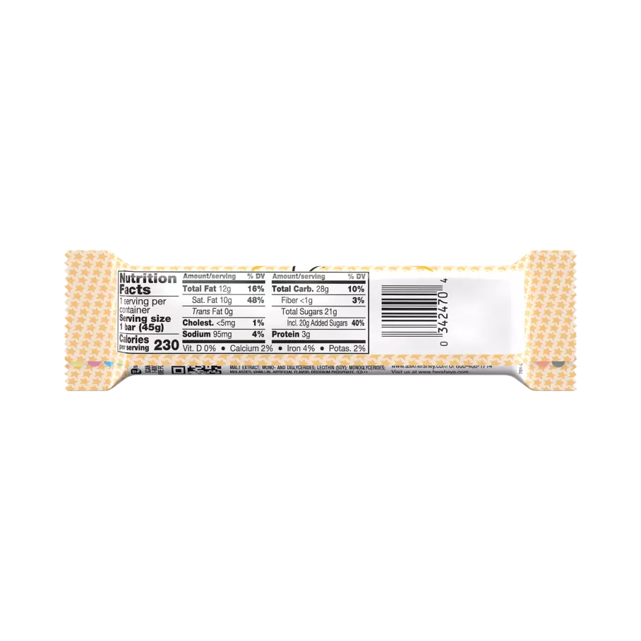WHATCHAMACALLIT Candy Bar, 1.6 oz - Back of Package
