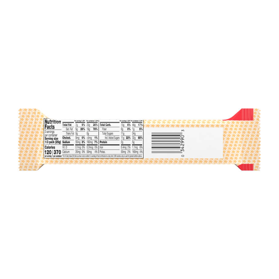 WHATCHAMACALLIT King Size Candy Bar, 2.6 oz - Back of Package