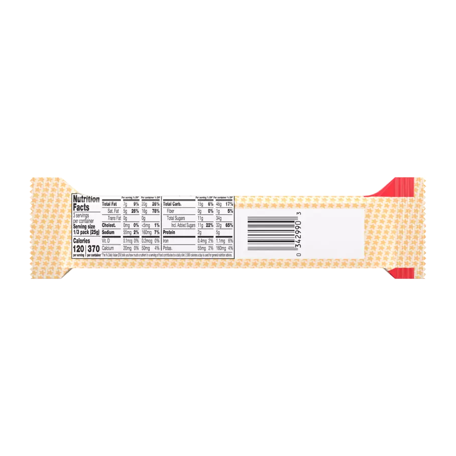 WHATCHAMACALLIT King Size Candy Bar, 2.6 oz - Back of Package
