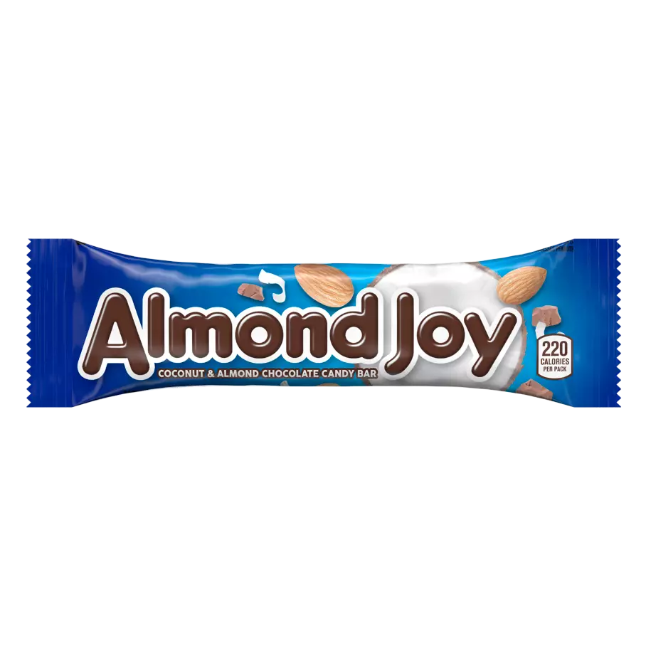 ALMOND JOY Coconut and Almond Chocolate Candy Bar, 1.61 oz - Front of Package