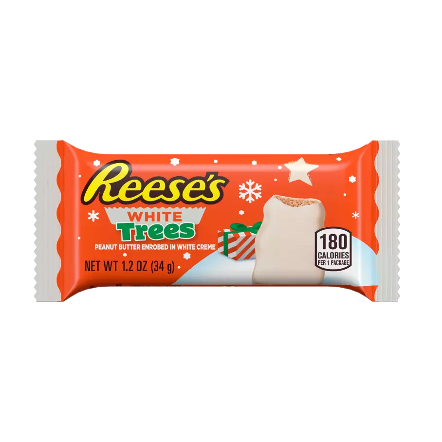 REESE'S White Creme Peanut Butter Trees, 1.2 oz
