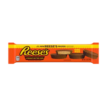 Reese's Peanut Butter Cups, Milk Chocolate & Peanut Butter, King Size - 4 cups, 2.8 oz