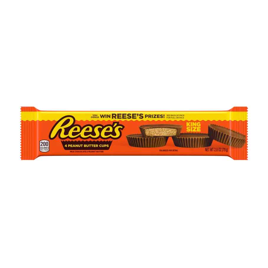 REESE'S Milk Chocolate King Size Peanut Butter Cups, 2.8 oz - Front of Package