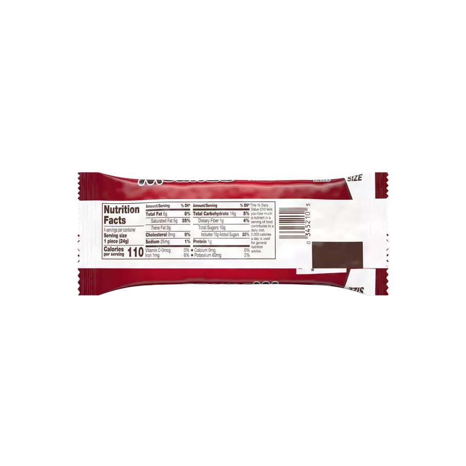 MOUNDS Dark Chocolate and Coconut King Size Candy Bar, 3.5 oz, 4 pieces - Back of Package