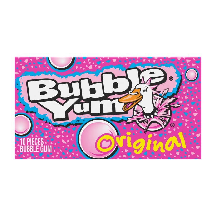BUBBLE YUM Original Flavor Bubble Gum, 2.8 oz, 10 pieces - Front of Package