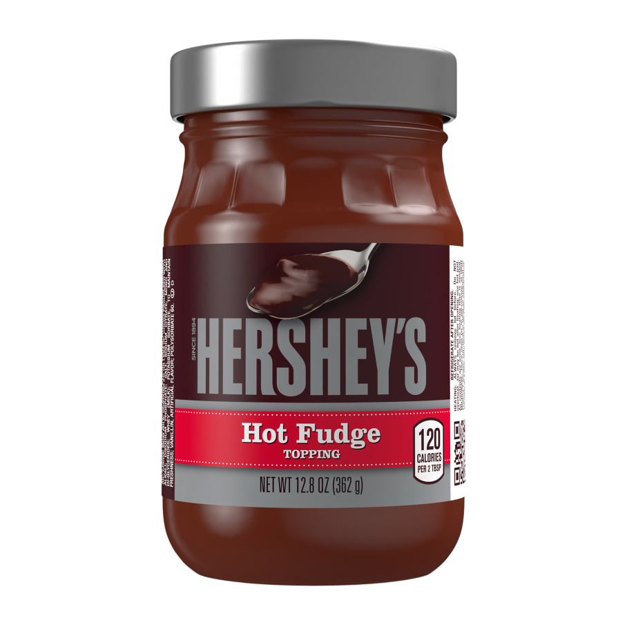 HERSHEY'S Hot Fudge Topping, 12.8 oz jar - Front of Package