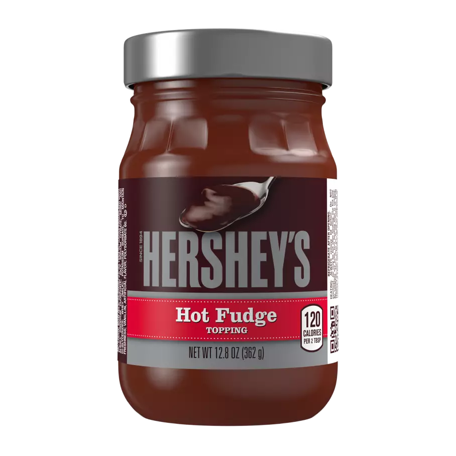 HERSHEY'S Hot Fudge Topping, 12.8 oz jar - Front of Package