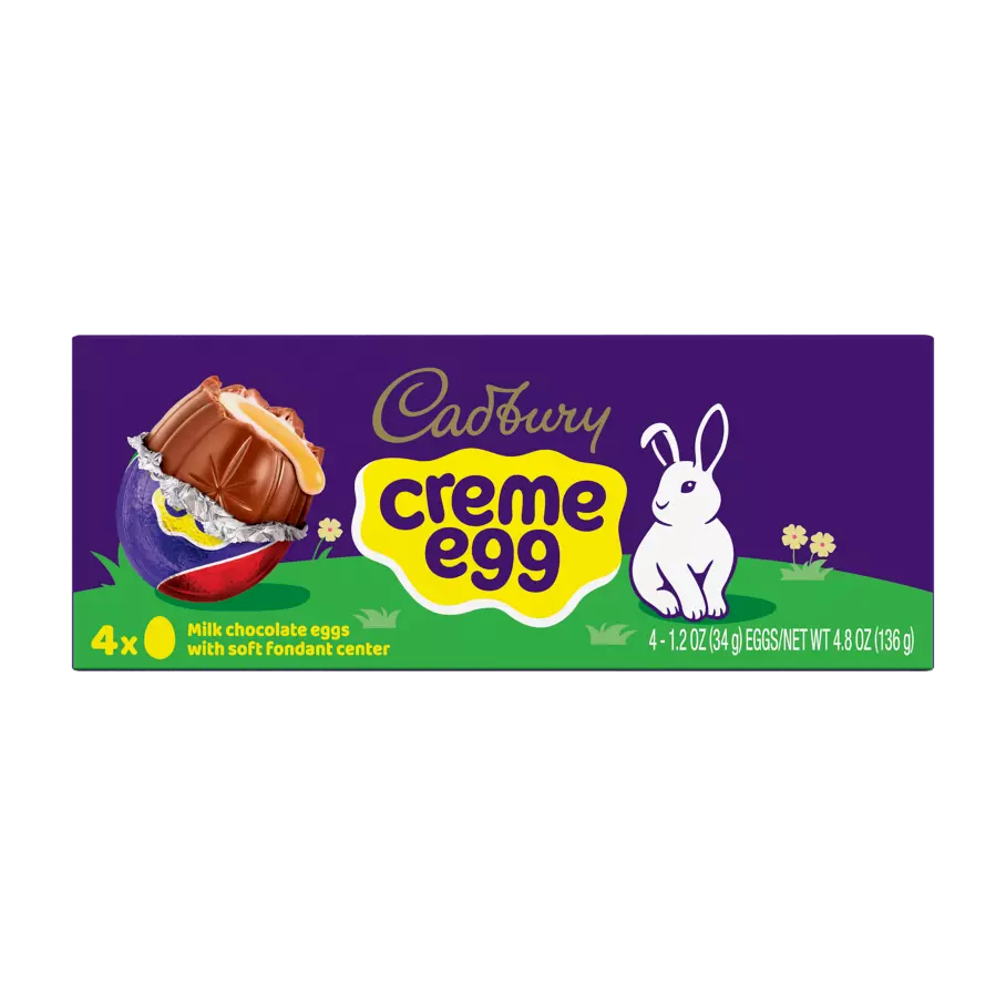 CADBURY CREME EGG Milk Chocolate Eggs, 1.2 oz, 4 count box