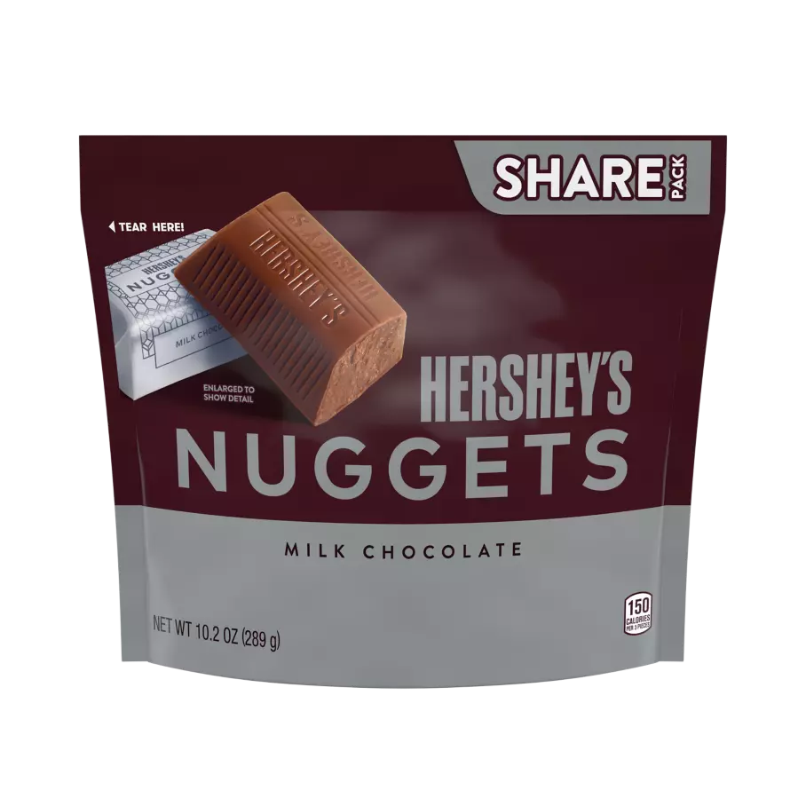 HERSHEY'S NUGGETS Milk Chocolate Candy, 10.2 oz pack - Front of Package