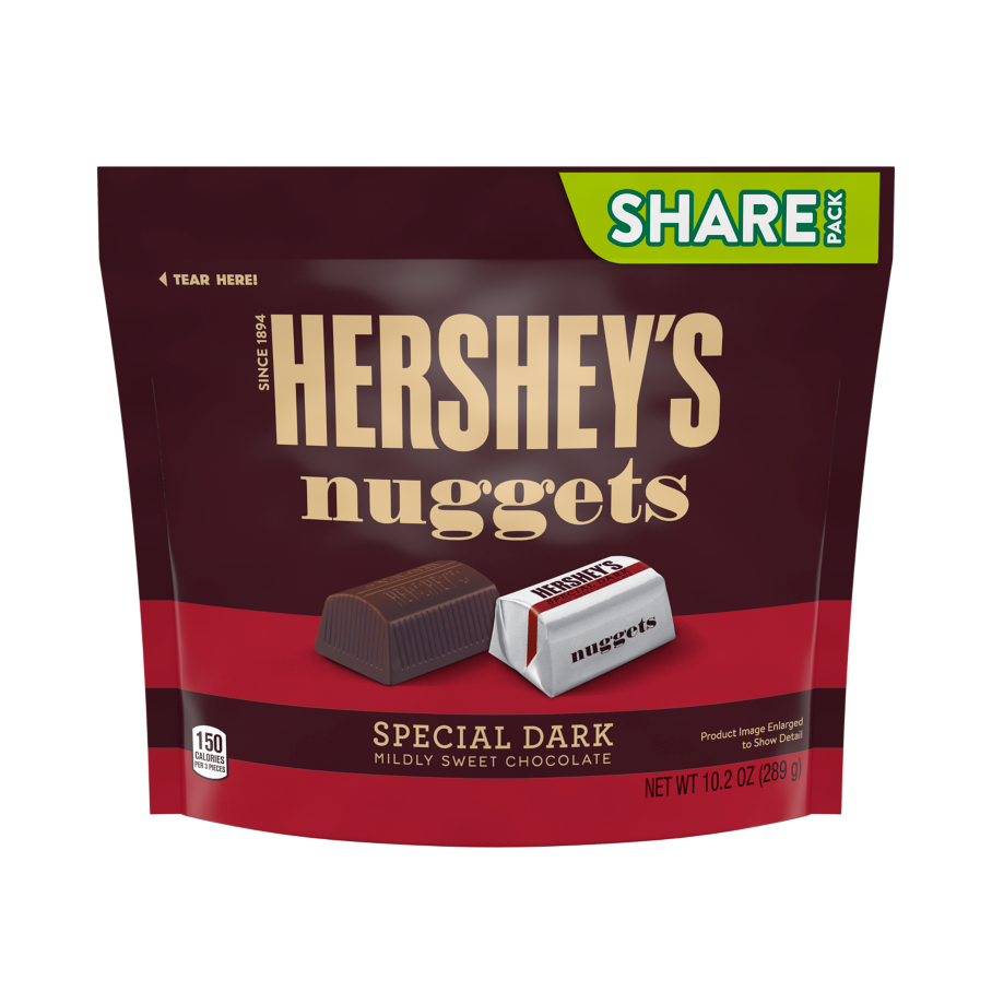 HERSHEY'S NUGGETS SPECIAL DARK Mildly Sweet Chocolate Candy, 10.2 oz pack - Front of Package