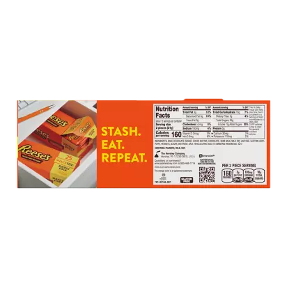 REESE'S Pantry Pack Milk Chocolate Snack Size Peanut Butter ...