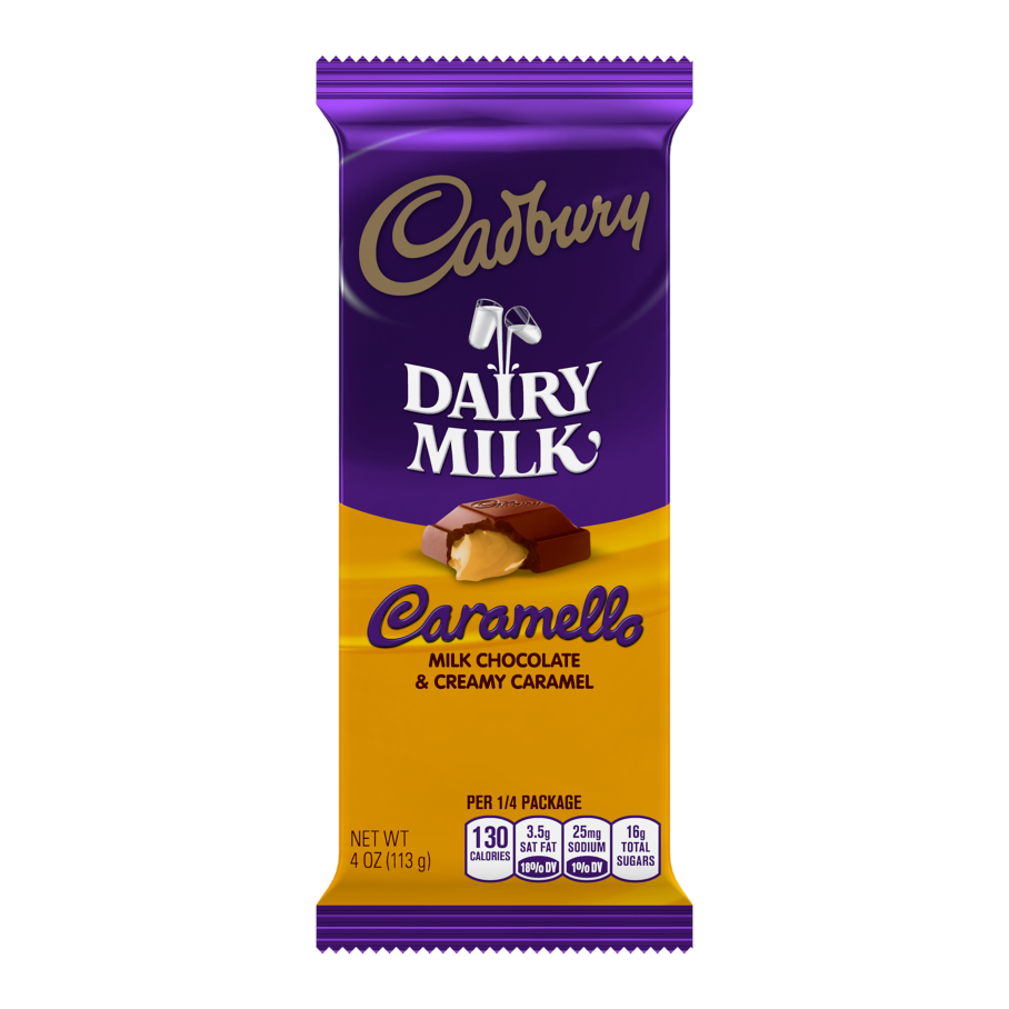 CADBURY DAIRY MILK CARAMELLO Caramel and Milk Chocolate Candy Bar, 4 oz
