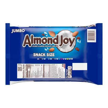 ALMOND JOY Coconut and Almond Chocolate Snack Size Candy Bars ...