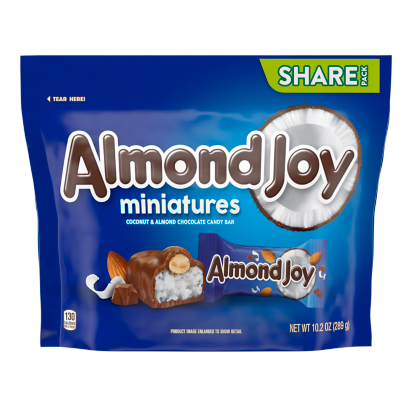 ALMOND JOY Miniatures Coconut and Almond Chocolate Candy Bars ...