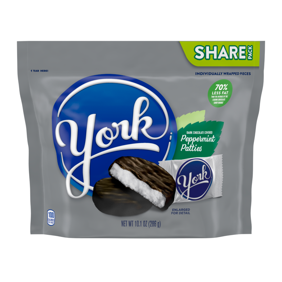YORK Dark Chocolate Peppermint Patties, 10.1 oz bag - Front of Package