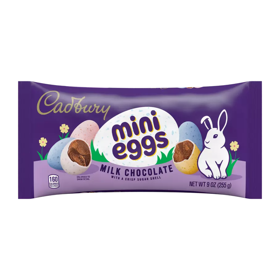 CADBURY MINI EGGS Milk Chocolate Candy, 9 oz bag- Front of Package