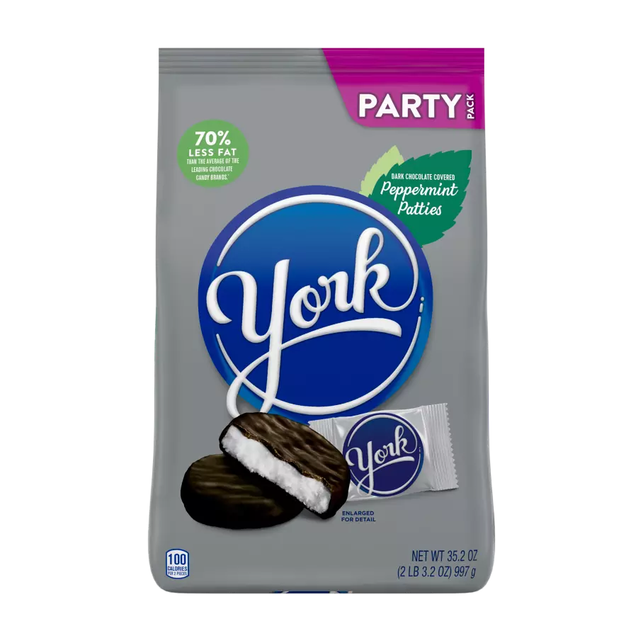 YORK Miniatures Dark Chocolate Peppermint Patties, 35.2 oz pack - Front of Package