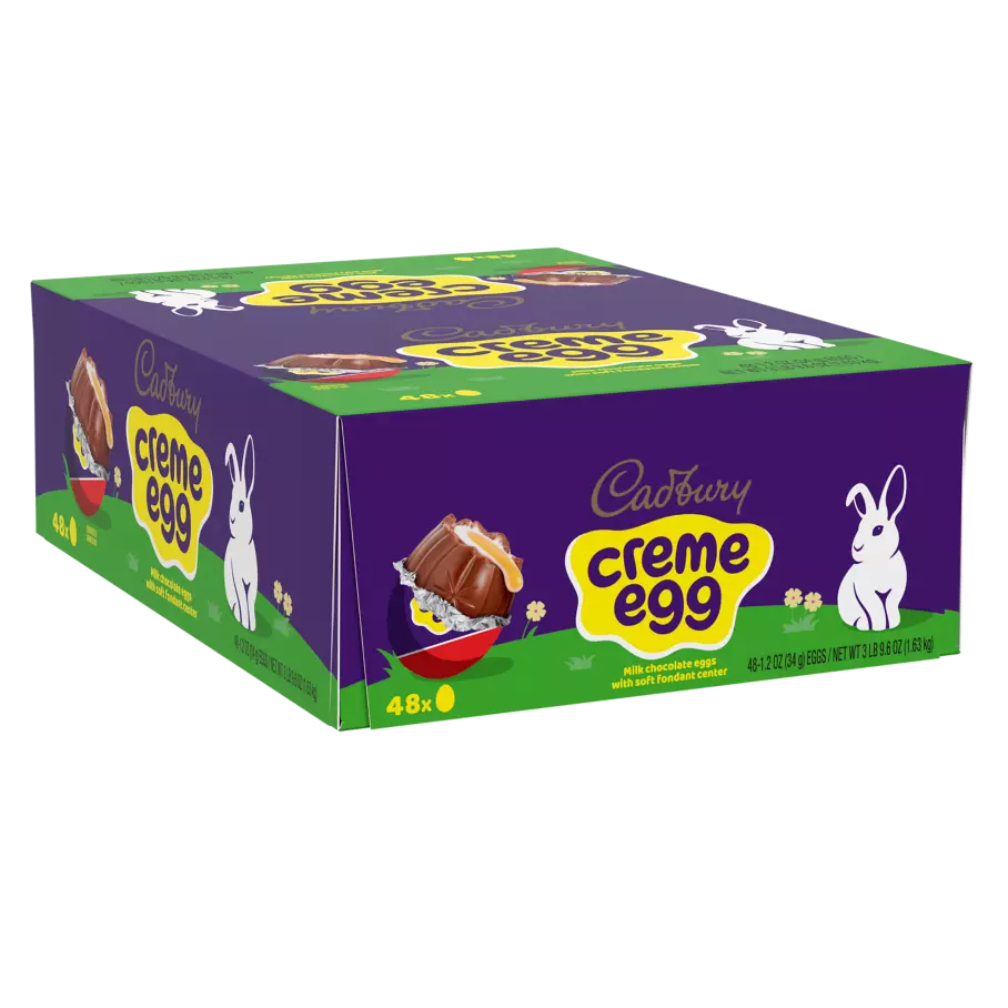 CADBURY CREME EGG Easter Milk Chocolate Eggs, 1.2 oz egg, 48 count - Front of Package