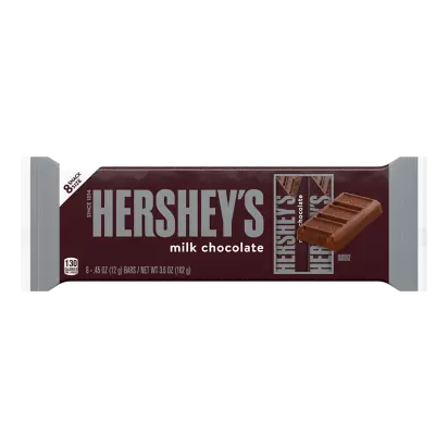 HERSHEY'S Milk Chocolate Snack Size Candy Bars, 3.6 oz, 8 pack