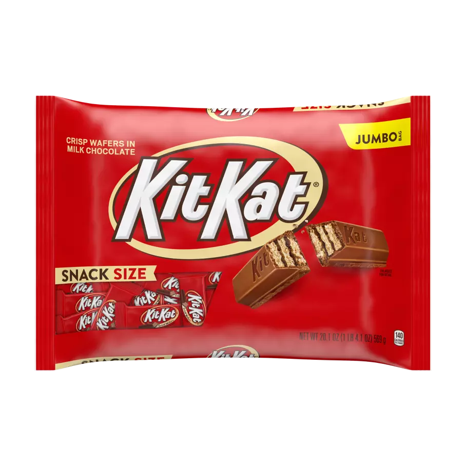 KIT KAT® Milk Chocolate Snack Size Candy Bars, 20.1 oz jumbo bag