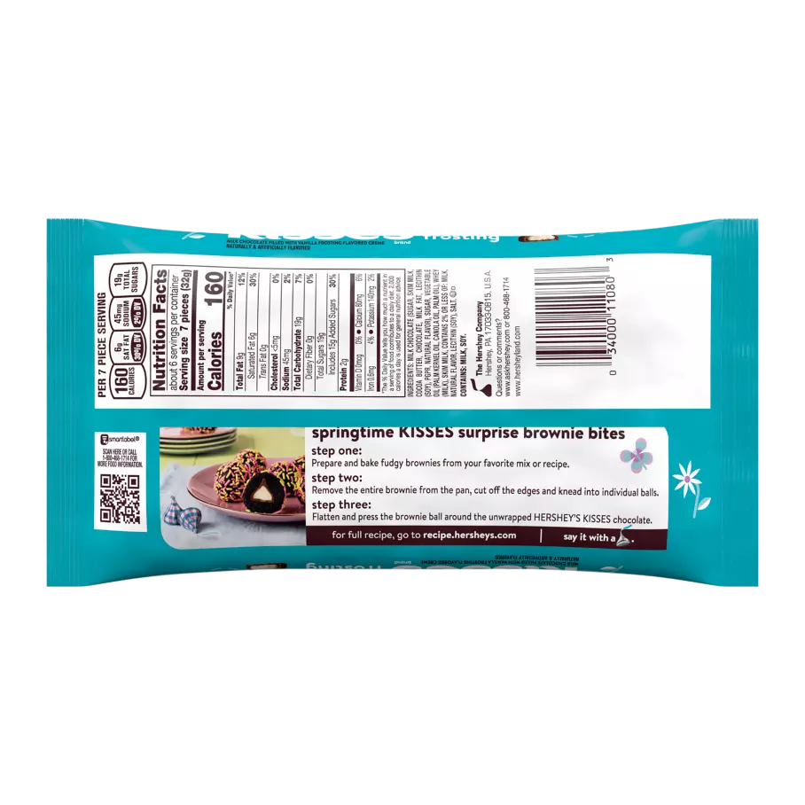 HERSHEY'S KISSES Easter Vanilla Frosting Candy, 7 oz bag