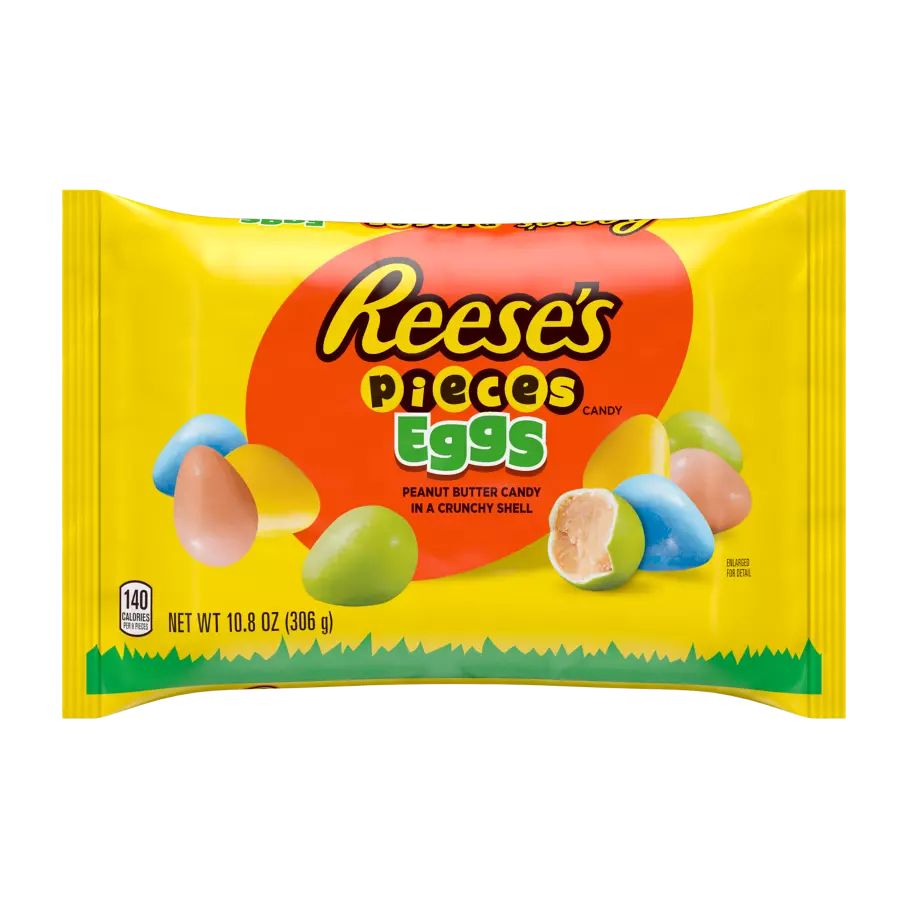 REESE'S PIECES Peanut Butter Eggs, 10.8 oz bag - Front of Package