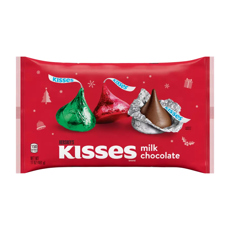 Hershey S Kisses Holiday Milk Chocolate Candy 17 Oz Bag