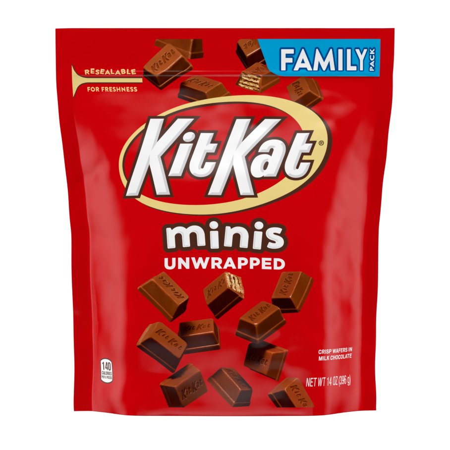 KIT KAT® Minis Milk Chocolate Candy Bars, 14 oz pack - Front of Package