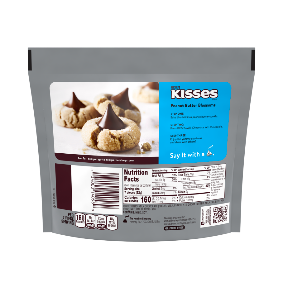 HERSHEY'S KISSES Milk Chocolate Candy, 10.8 oz pack