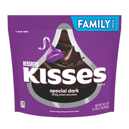 HERSHEY S KISSES SPECIAL DARK Mildly Sweet Chocolate Candy 16.1
