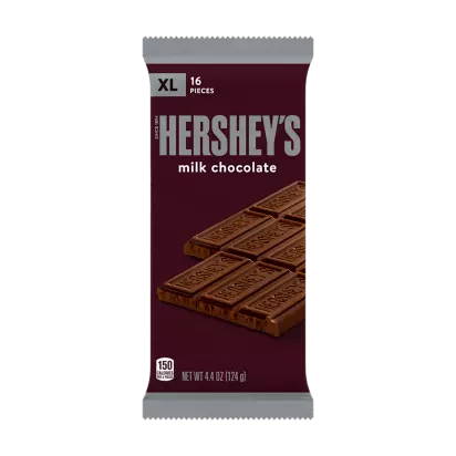 HERSHEY'S Milk Chocolate XL Candy Bar, 4.4 oz