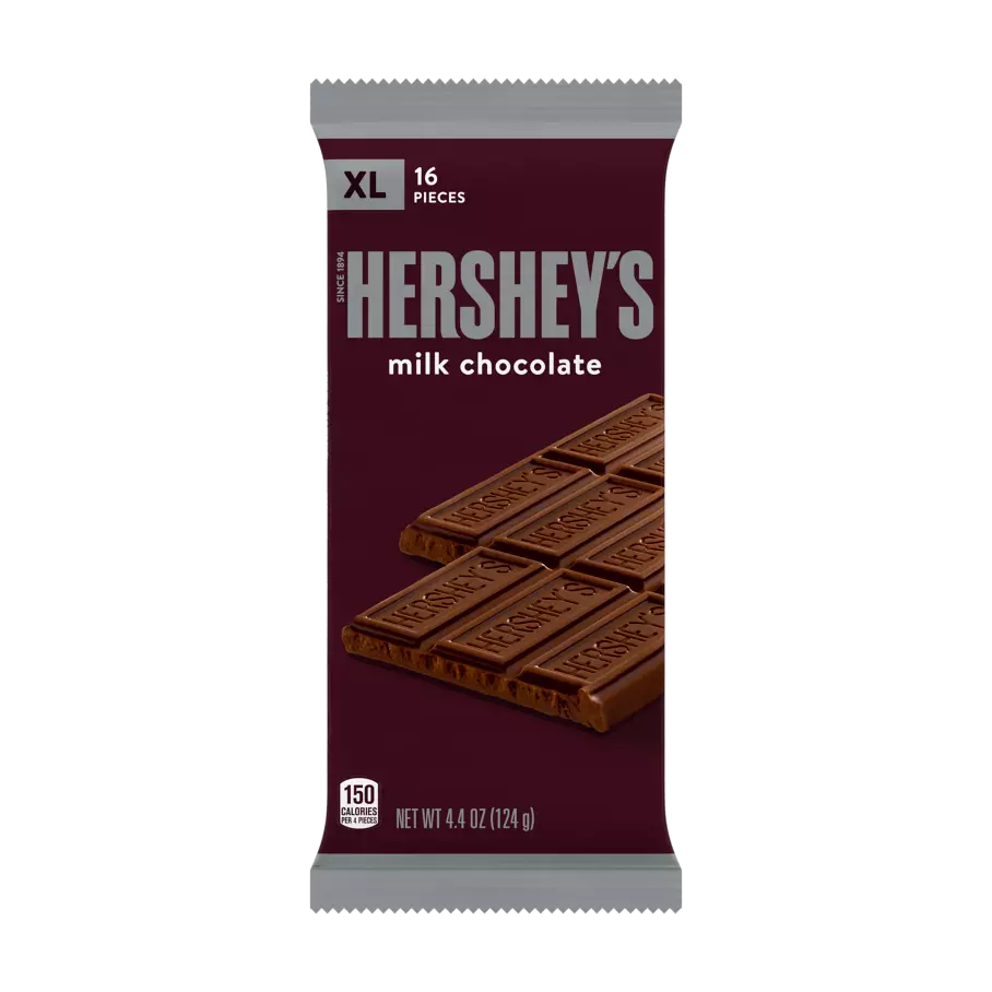 HERSHEY'S Milk Chocolate XL Candy Bar, 4.4 oz - Front of Package