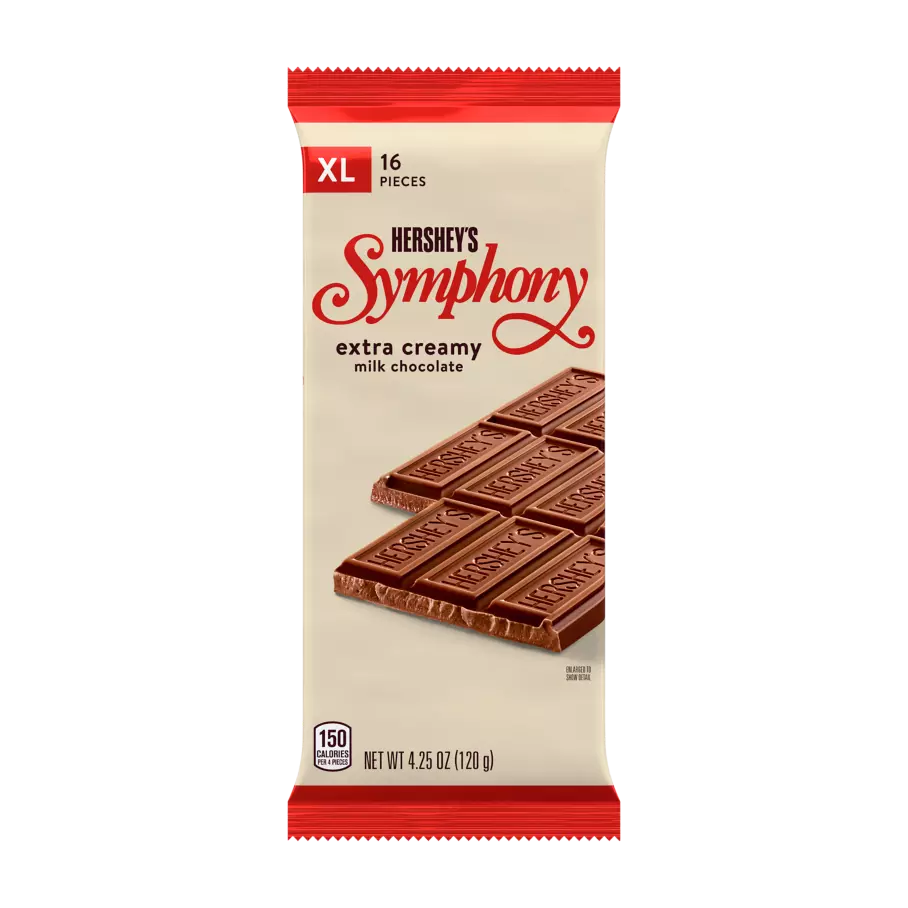 HERSHEY'S Milk Chocolate XL Candy Bar, 4.4 oz