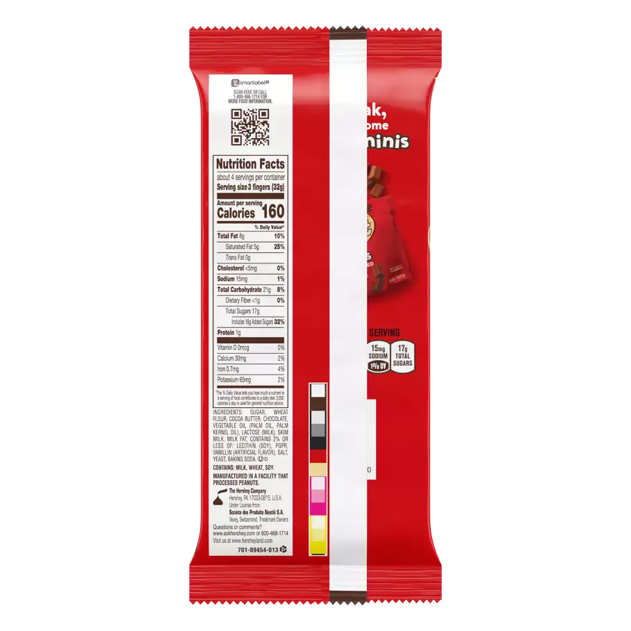 KIT KAT® Milk Chocolate XL Candy Bar, 4.5 oz - Back of Package