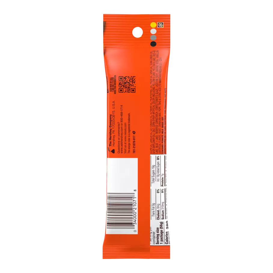 REESE'S Milk Chocolate Peanut Butter Snack Mix, 2 oz tube - Back of Package