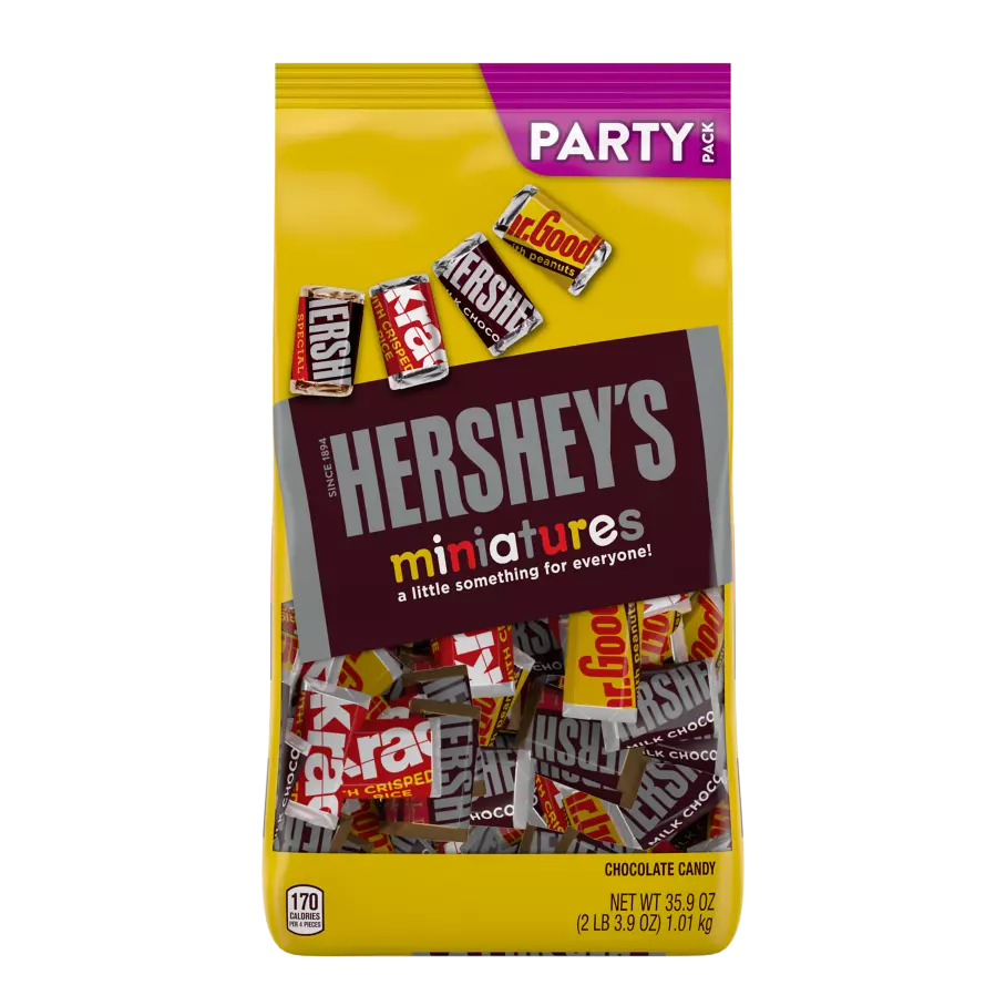 HERSHEY'S Miniatures Assortment, 35.9 oz pack - Front of Package