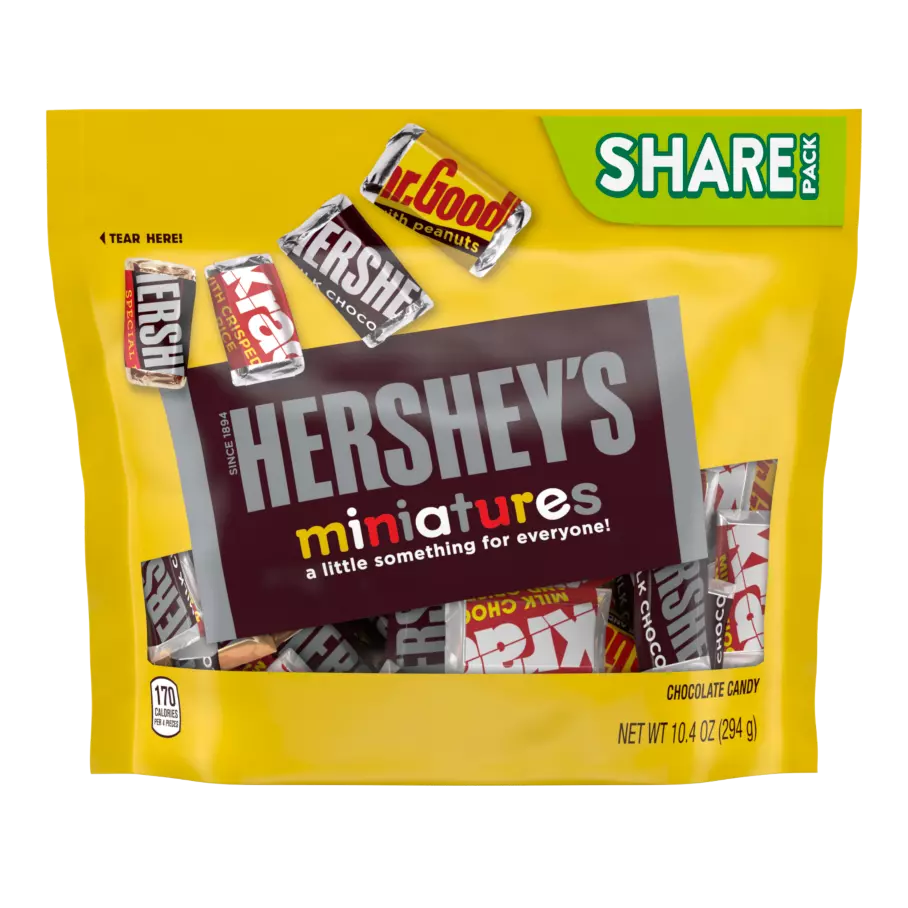 HERSHEY'S Miniatures Assortment, 10.4 oz pack - Front of Package