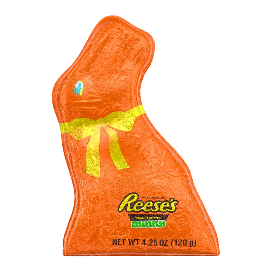 REESE'S Milk Chocolate Peanut Butter Bunny, 4.25 oz - Front of Package