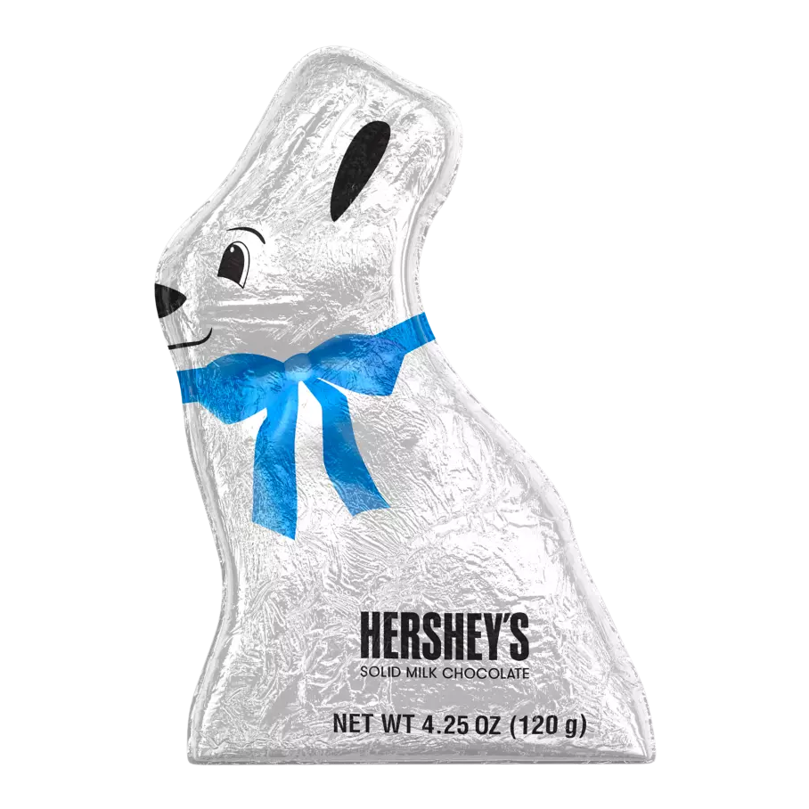 HERSHEY'S Solid Milk Chocolate Bunny, 4.25 oz - Front of Package