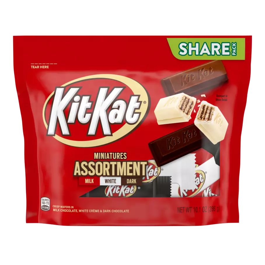 KIT KAT® Miniatures Assorted Candy Bars, 10.1 oz bag - Front of Package