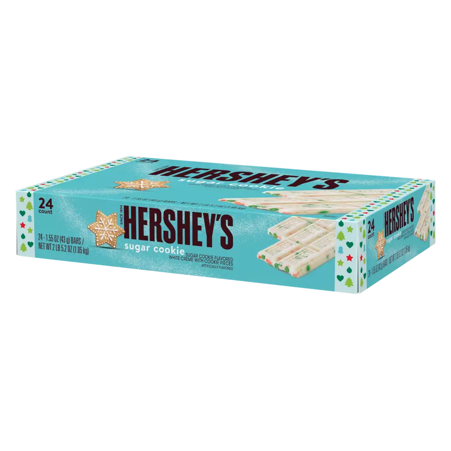 HERSHEY'S Sugar Cookie Candy Bars, 1.55 oz, 24 count box